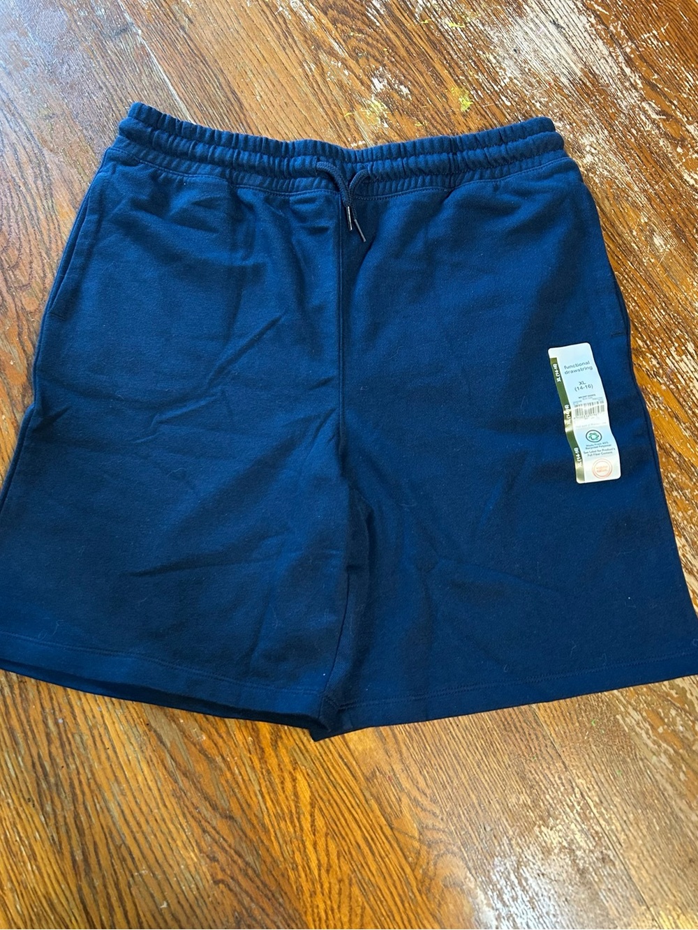 Boys Navy Drawstring Lounge Shorts xl 14/16